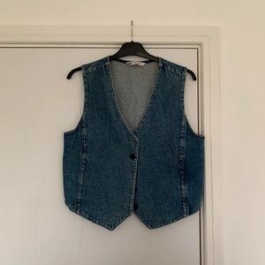 Zara Blue Denim Vest